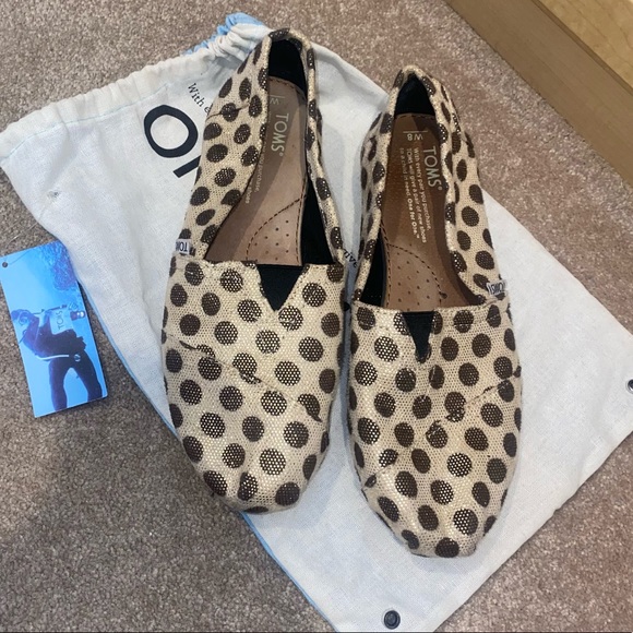 TOMS Women's Polka Dot Slip on 🌵8 - Picture 2 of 5